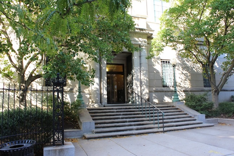 Welch Library front entry