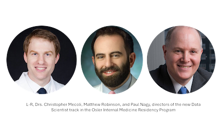 New Data Scientist Track in the Osler Internal Medicine Residency Program